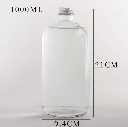 2021 Round Shape Clear Empty Glass Liquor Bottles for Vodka