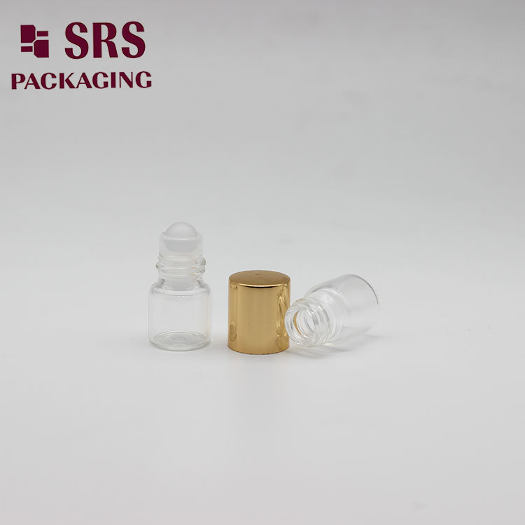 SRS Empty Mini Clear Color 1ml Perfume Roll on Glass Bottle