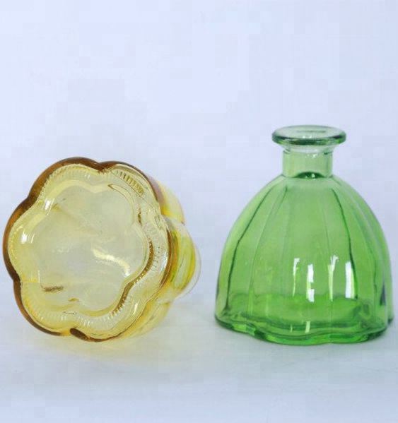 Small Colorful Pumpkin Shape Glass Bottle
