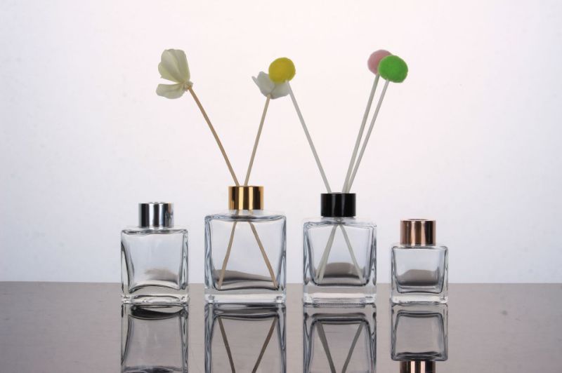50ml 100ml 150ml 200ml Square Shape Air Fresh Perfume Oil Glass Bottle