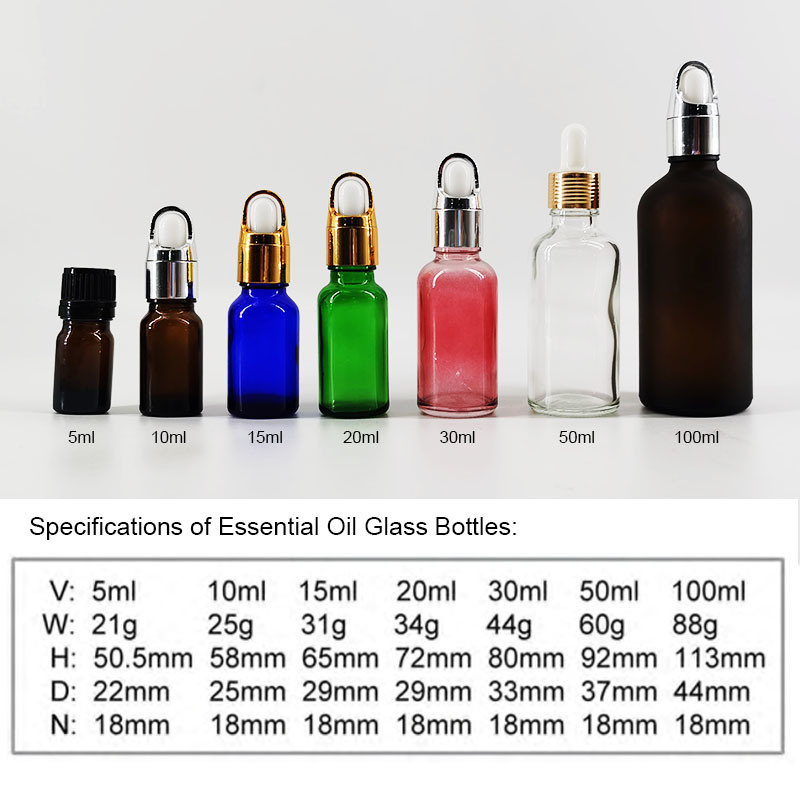 5ml 10ml Glass Vial Essential Oil Bottle for Cosmetic Packaging
