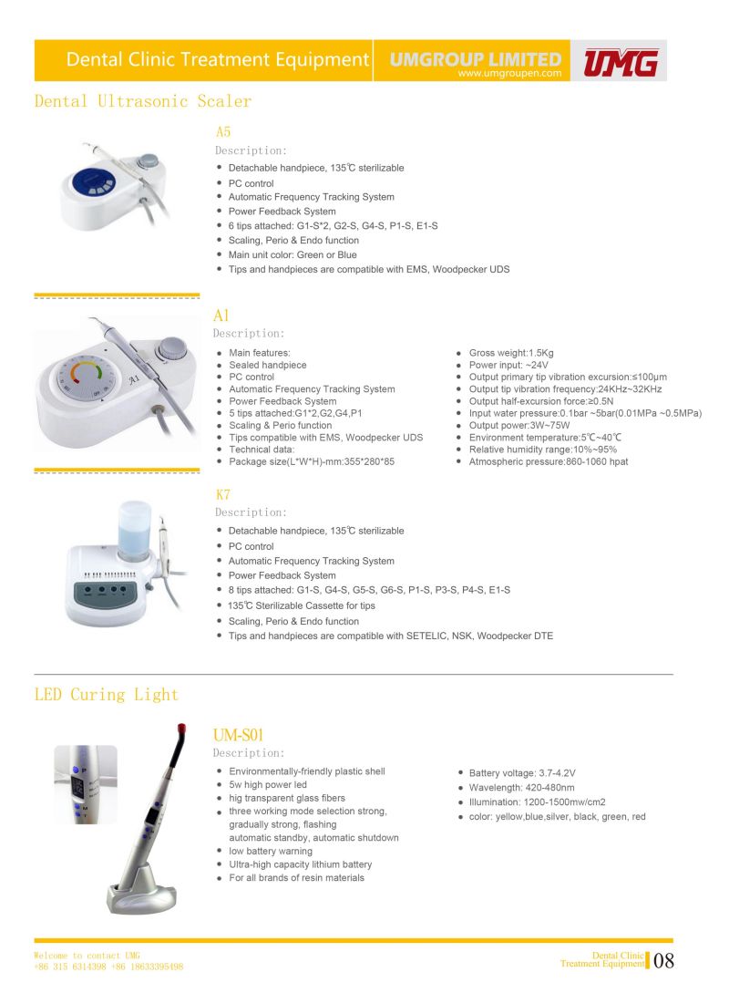 CE, ISO Approval Dental Scaler, Ultrasonic Dental Scaler