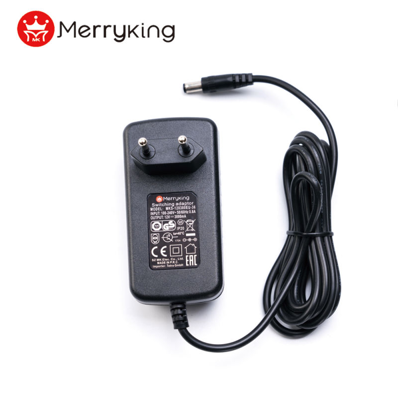 En61558 EU Wall Mount 12V 3A AC DC Power Adapter for Aquariums