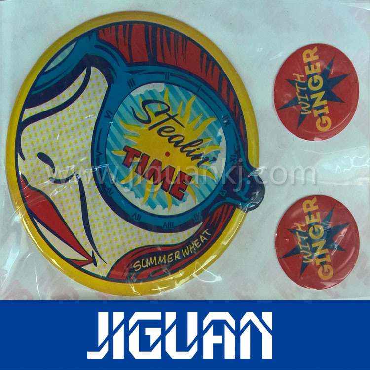 Customized Size and Free Design Self-Adhesive Crystal Epoxy Sticker