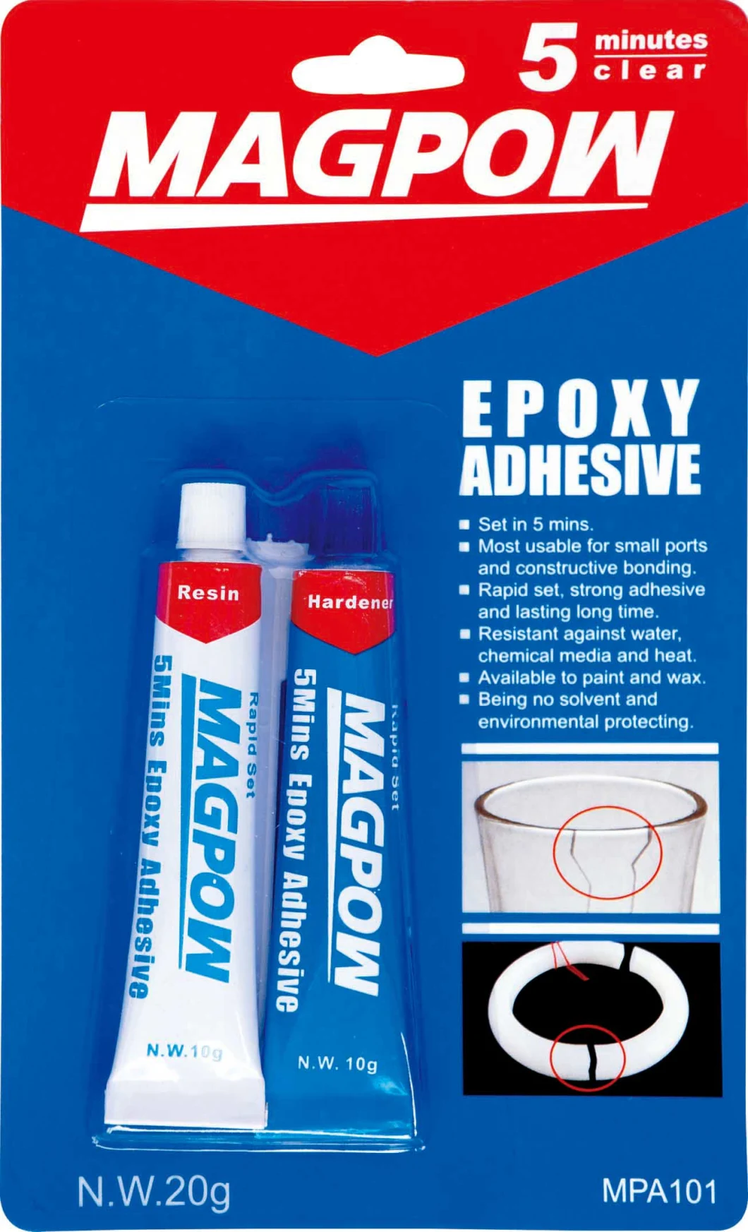 30g Rapid Black & White Epoxy Adhesive for Hardware