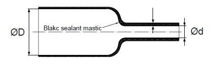 UE-PACT 205/66 Heat Shrinkable Pipeline Anti-Corrosion Tubing Pact with Black Sealant Mastic