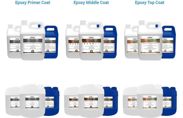 Alida Flooring Paint Clear Epoxy Resin and Epoxy Hardener