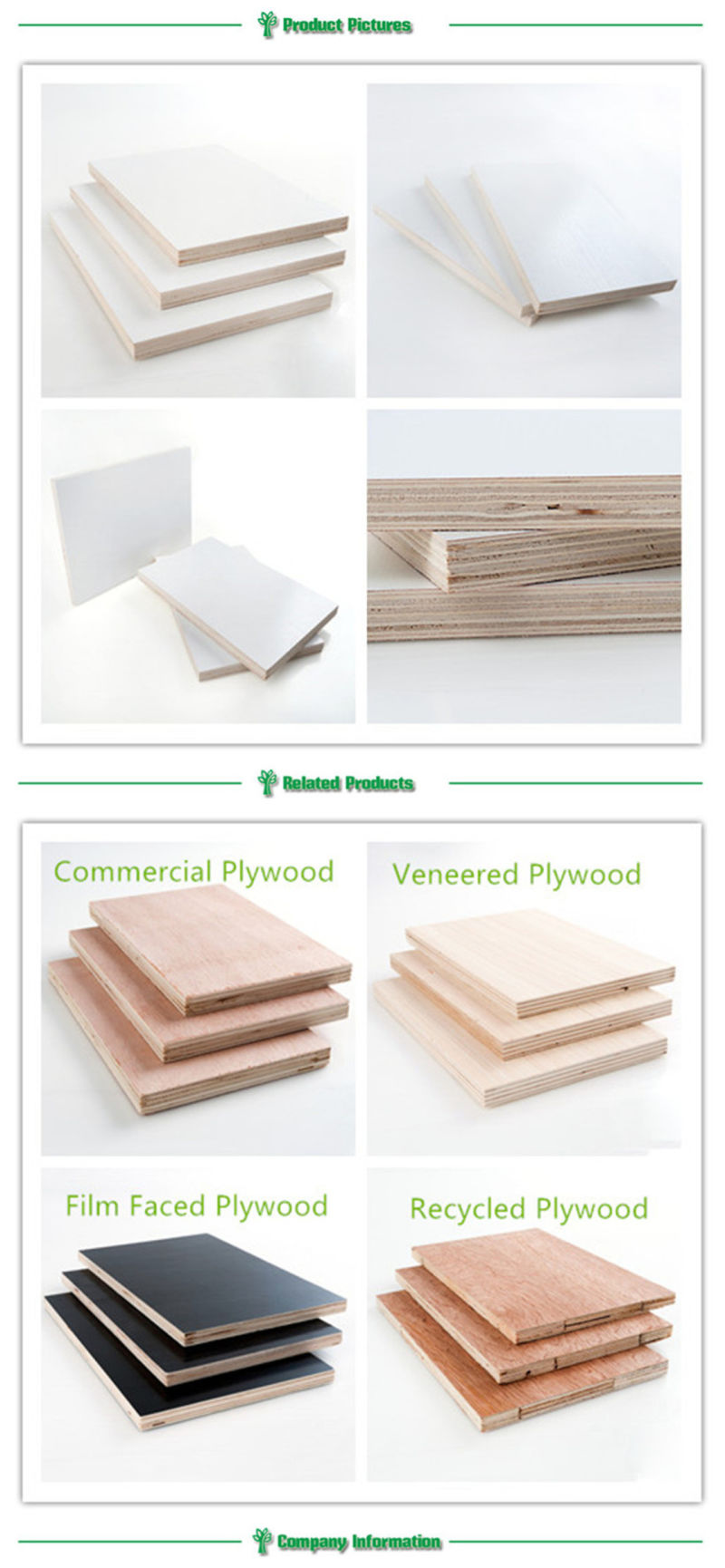 Melamine Glue Marine Grade Plywood for Furniture