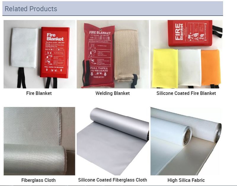 Electrical Insulation Chemical Resistant Red Gray Silicone Rubber Fireproof Fiberglass Cloth