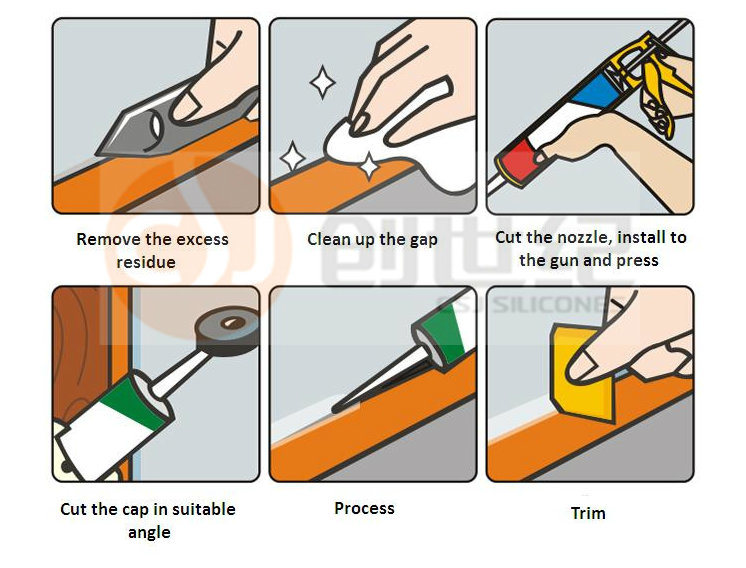 Neutral Porcelain White Silicone Sealant for Stone and Concrete