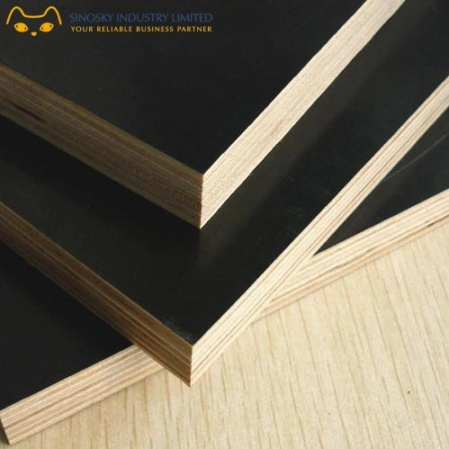 16mm WBP Glue Poplar Core Black & Brown & Red Film Faced Plywood for Constructure Formwork