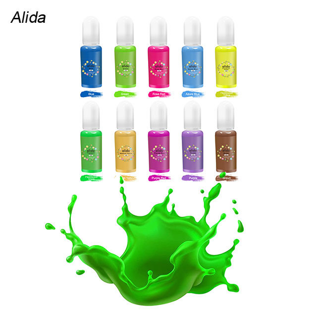 20 Colors General Pigment for Handmade 10ml Crystal Drop Glue Epoxy Resin and UV Hard Resin Dye