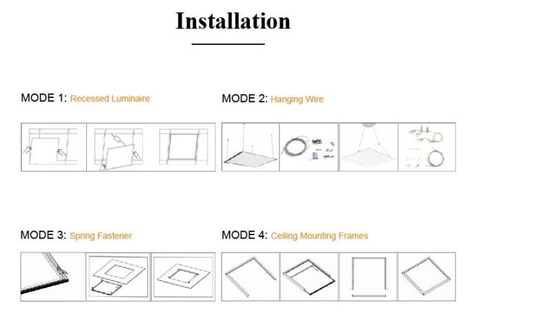 Ugr<19 Side-Lit LED Panel Lighting 2X2 595*595*10mm 36W 100lm/W 120lm/W