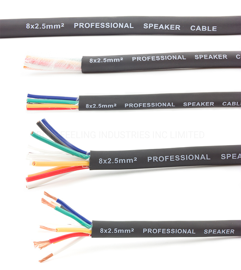 Flexible Electrical 8 Core PVC Insulation Speaker Control Cable Wire