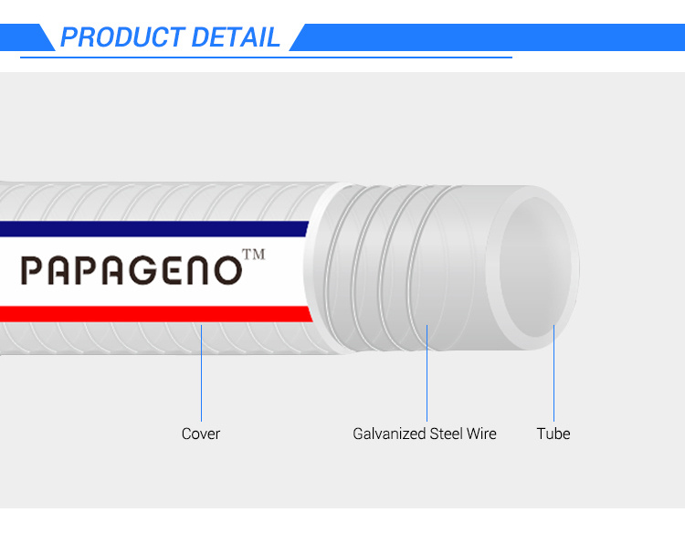 No Toxic No Smell Steel Wire Reinforced PVC Hose