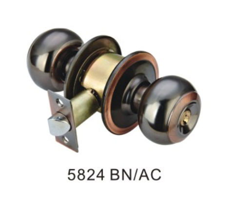 Iron Door Lock Cylindrical Knob Lock (587 PB)