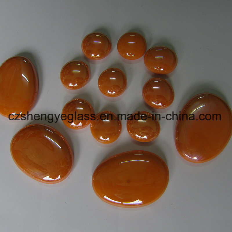 Decorative Crystal Transparent Flat Glass Beads for Aquariums