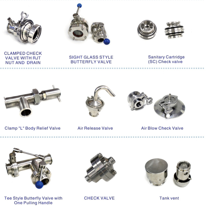 Sanitary Stainless Steel Hygienic Butterfly Valves with EPDM Silicone Seal