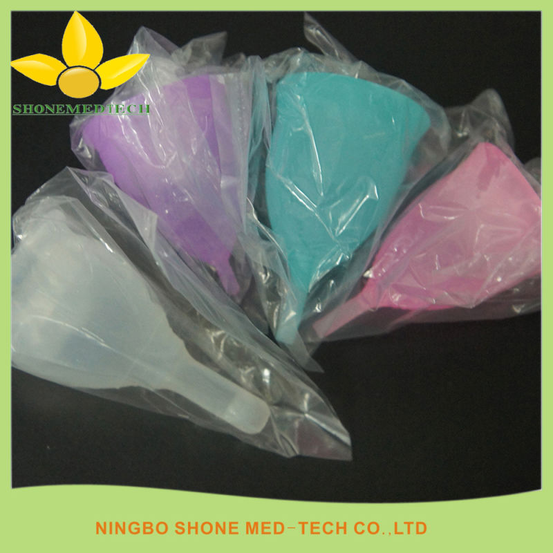 Blue Silicone Menstrual Cup