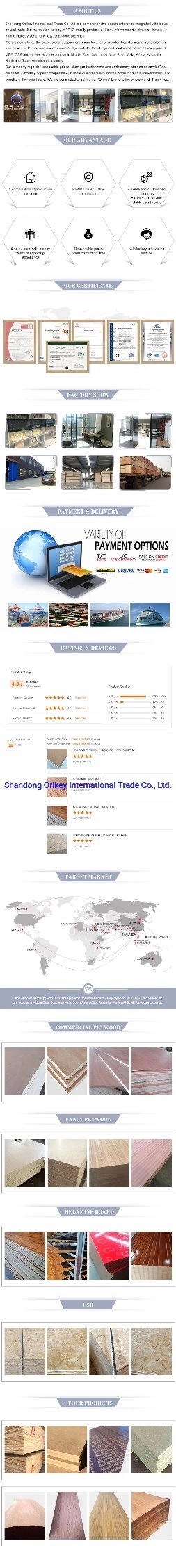 1220*2440*15mm OSB3 WBP Glue Outdoor Hardwood Core From Manufacture