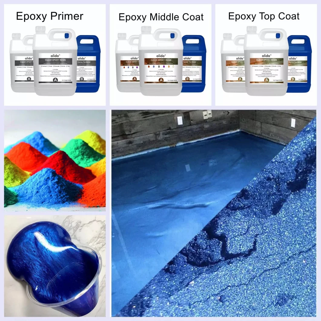 Alida Clear Epoxy Resin UV Resistant Metallic Epoxy for Floor