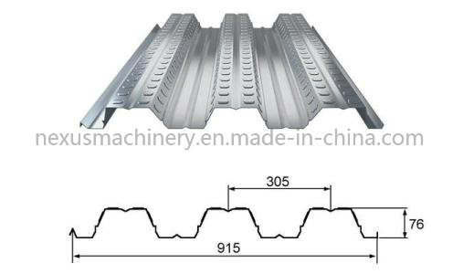 790 Swallow Type Metal Floor Deck Roll Forming Machine with PLC Panasonic