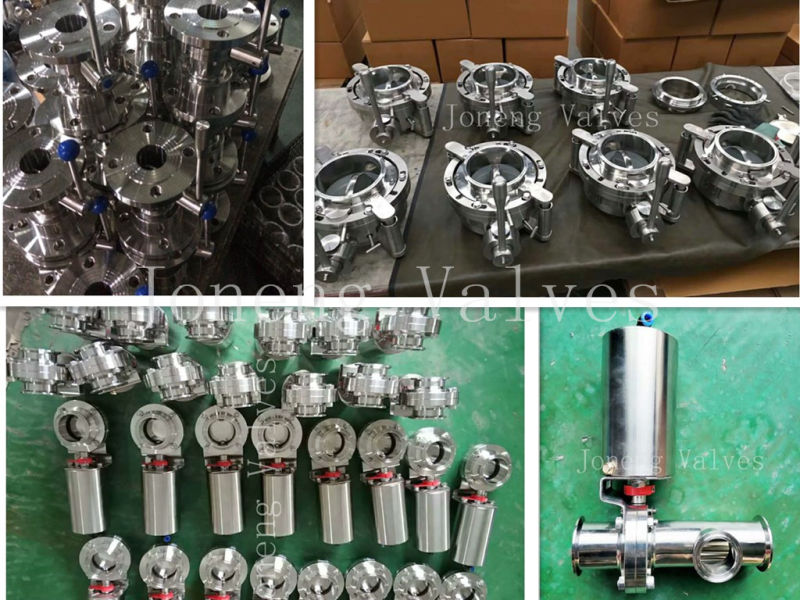 Stainless Steel Hygienic Grade 3-Piece Welded Butterfly Valve (JN-BV1007)