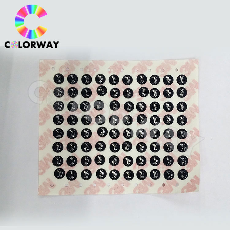 Custom Print Decorative Round Adhesive Clear Dome Epoxy Sticker