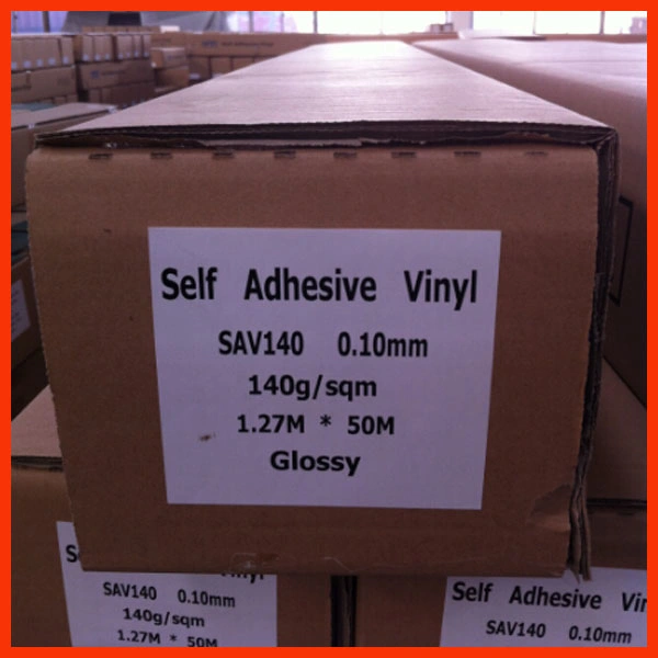 Permanent Clear Glue Self Adhesive Vinyl Sav140