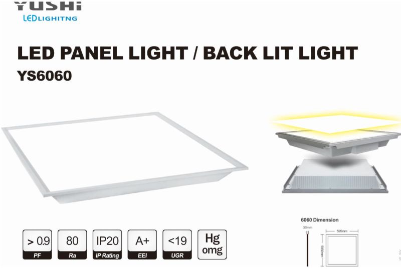 595*595 36W LED Panel Luminaire Office LED Backlite Panel Light