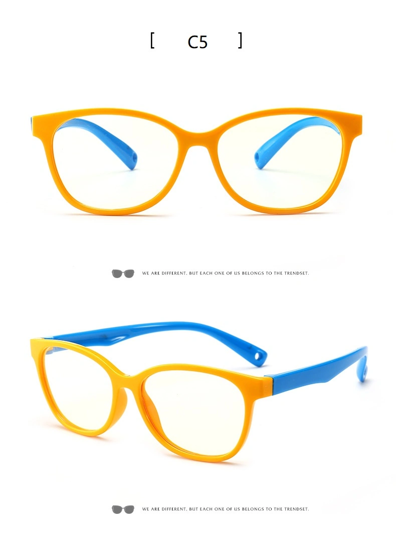 Anti-Blue Light Blocking Glasses Silicone Frame Blue Light Filtering Glasses for Kids