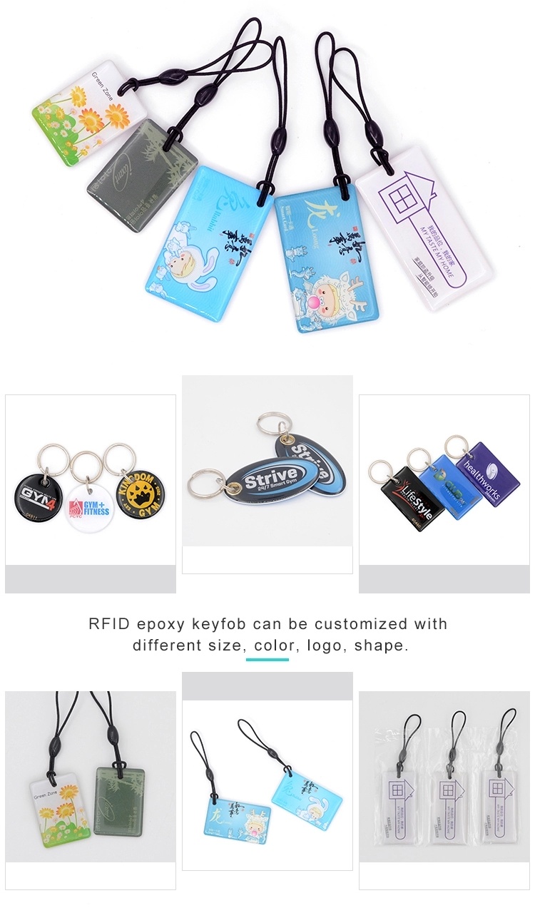 RFID Epoxy Keyfob Customized Photo RFID Epoxy Keyfob Tag