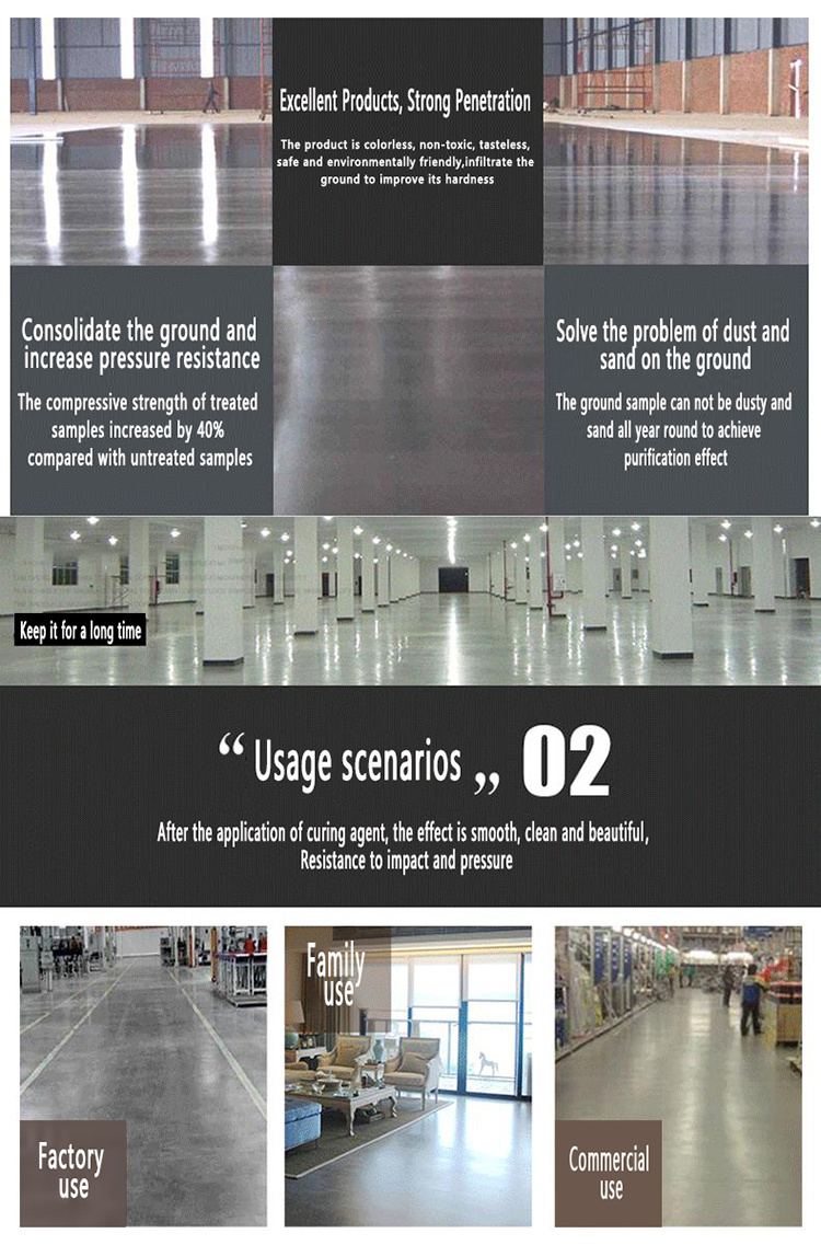 Good Quality Liquid Sealer Floor Wear-Resistant Color Concrete Hardener