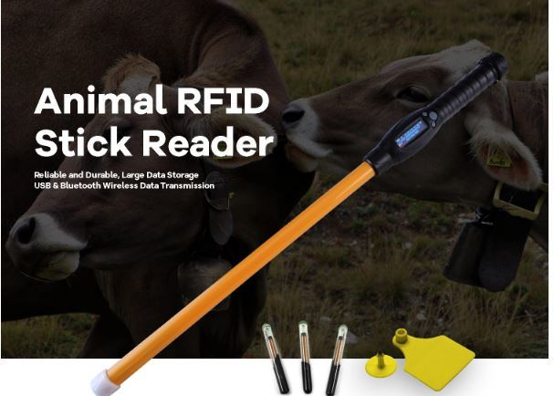 ISO11784/785 134.2kHz Bluetooth Stick Reader Wand Nlis RFID Cattle Scanner