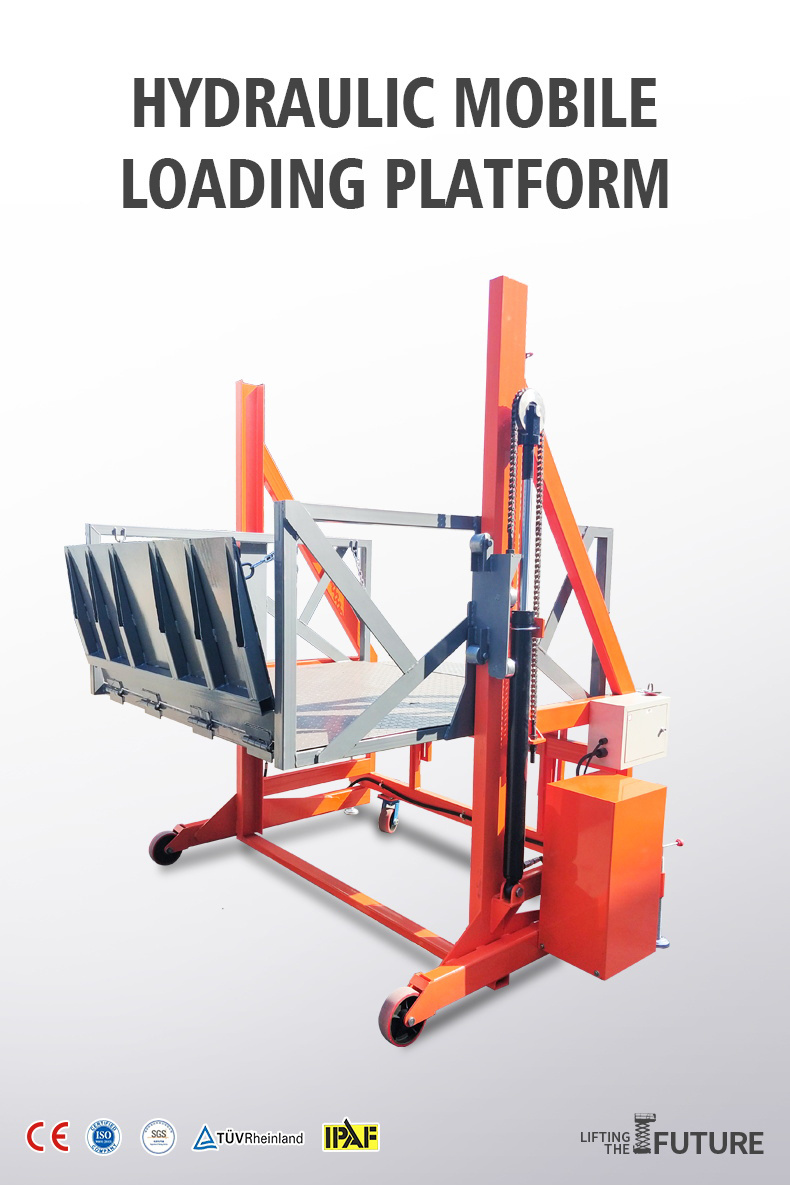 1.6m 2t 790- 850kg Electric Container Loading Machine Moving Loading Platform