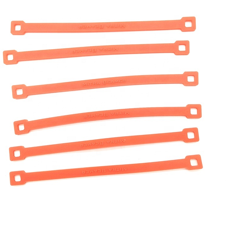 Custom Straight Red Silicon Rubber Elastic Bands with Good Quality