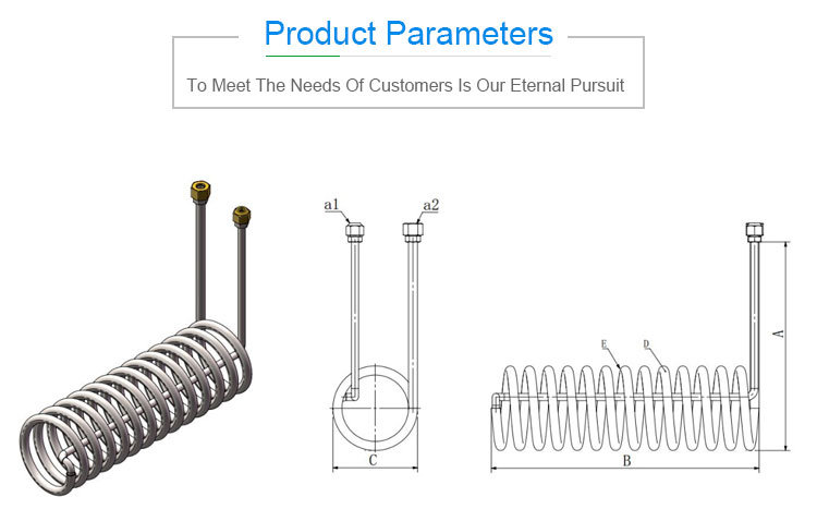 Titanium Tubbing Evaporator Titanium Tube Coil Heat Exchanger for Aquarium