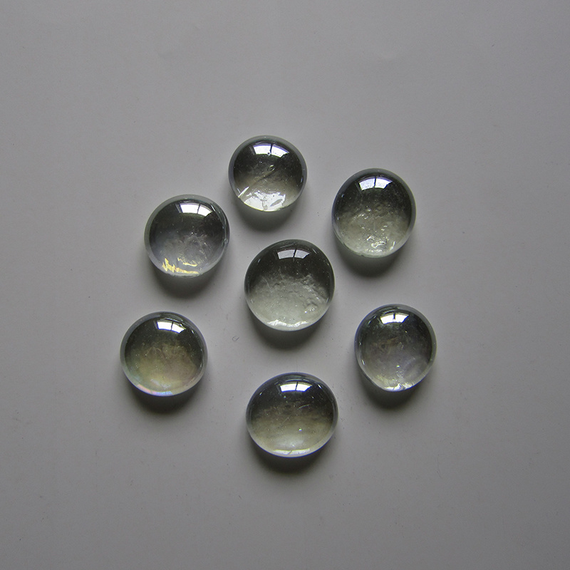 Decorative Crystal Transparent Flat Glass Beads for Aquariums