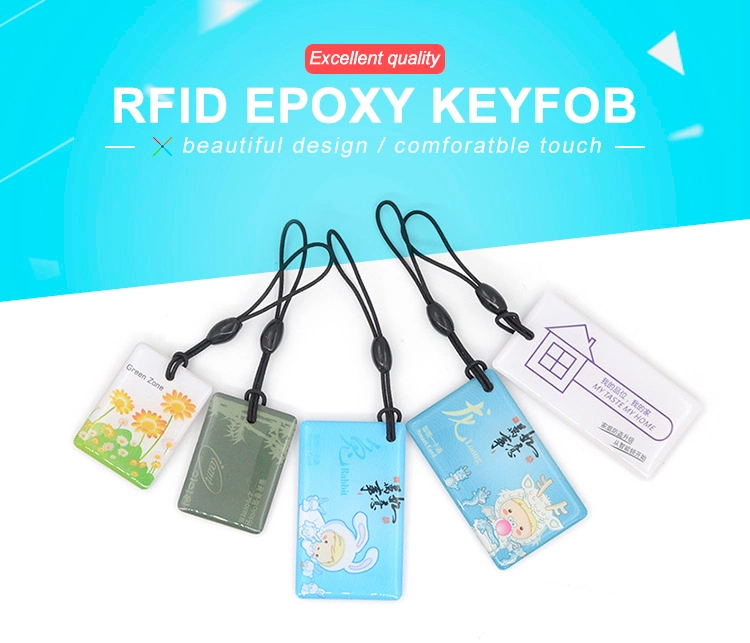 Low Price RFID Epoxy Keyfob Waterproof RFID NFC Epoxy Keyfob Tag with Customized Printing Logo