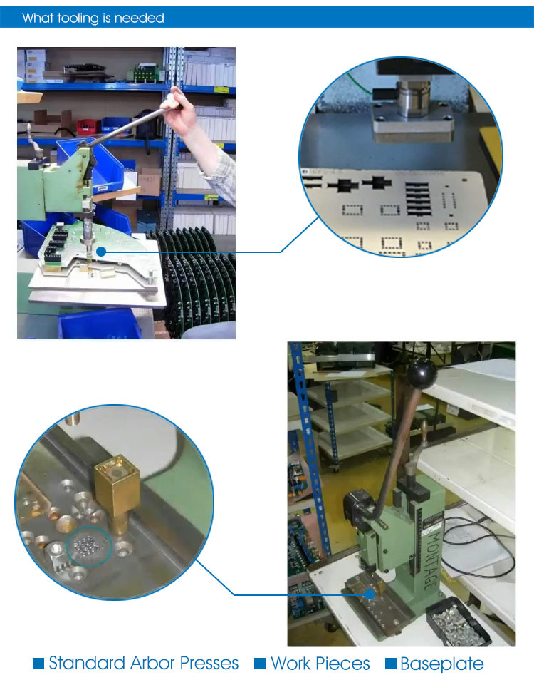 Press-Fit Two-Part Gound Terminal with Two Rows Pin-Plate