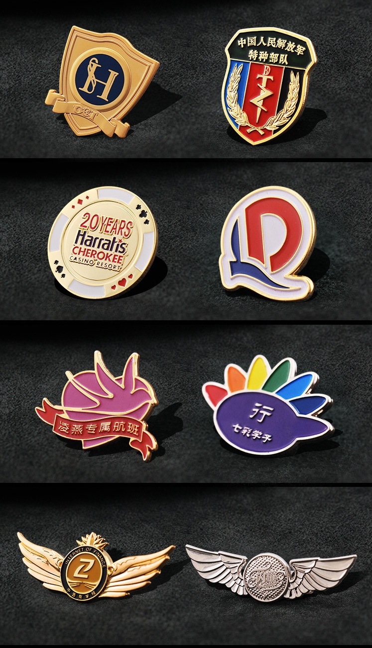 Factory Custom Offset Printed Lapel Pin with Epoxy Coated