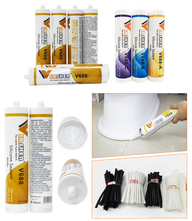 Clear Silicone Sealant G1200 Acid Construction Adhesive