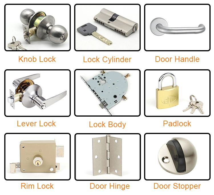 Double Steel Security Hardware Cylindrical Stainless Entry Privacy Passage 587 Hotel Round Door Knob Lock