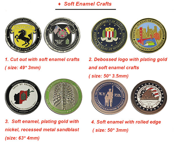 Free Sample 3D Challenge Metal Coins with Epoxy Coating