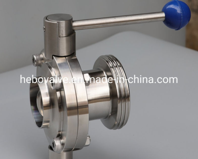 3A/SMS/DIN /ISO/Rjt/Idf Sanitary Stainless Steel Hygienic Butterfly Valves with EPDM Silicone Seal