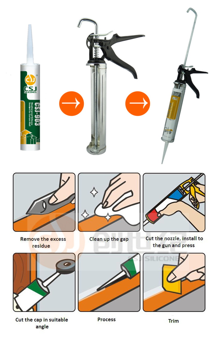 High Performance Neutral Silicone Sealant for Aluminum Door and Window