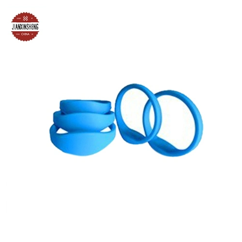 Custom Made Waterproof Tk4100 Blue Silicone RFID Wristband