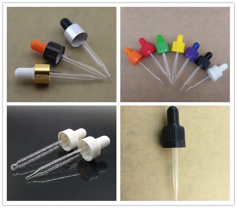 100*Black and White Glue Head Electrochemical Aluminum Gold Circleglass Dropper Essential Oil Bottle Caps