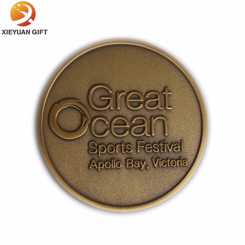 Metal Zinc Alloy Printed Colored Coin with Epoxy Coating