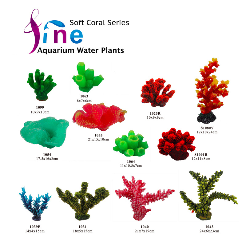 Soft Coral Ornaments for Aquariums and Fish Tanks